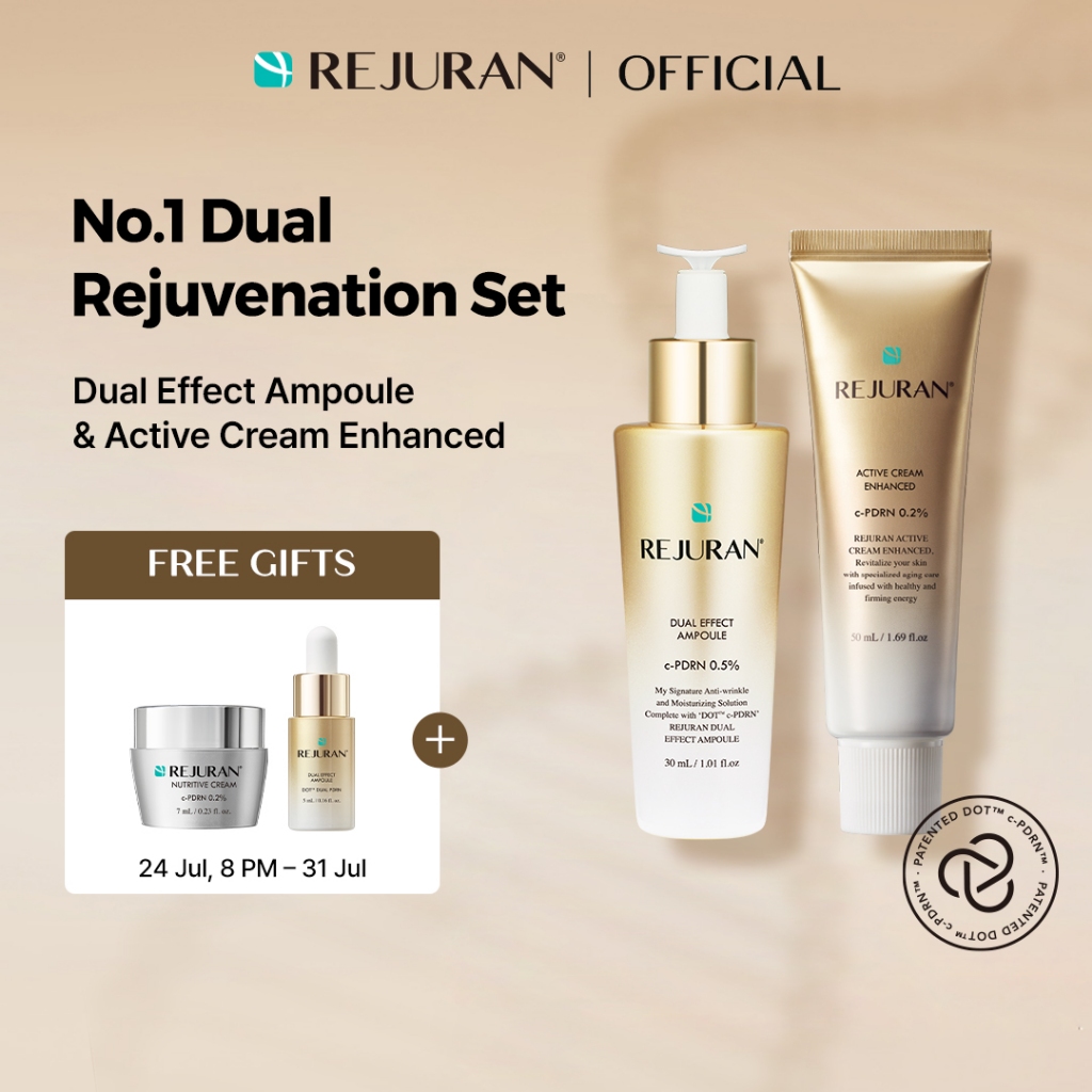 [REJURAN] Kit Rejuvenescimento Duplo (Sérum Dual Effect 30mL + Active Cream Enhanced 50mL)