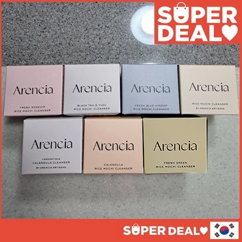 [Enviado da Coreia] Arencia Rice Mochi Cleanser 120g  Green / Rosehip / Blue Hyssop / Calendula / Black Tea & Yuzu / Rice Mucin