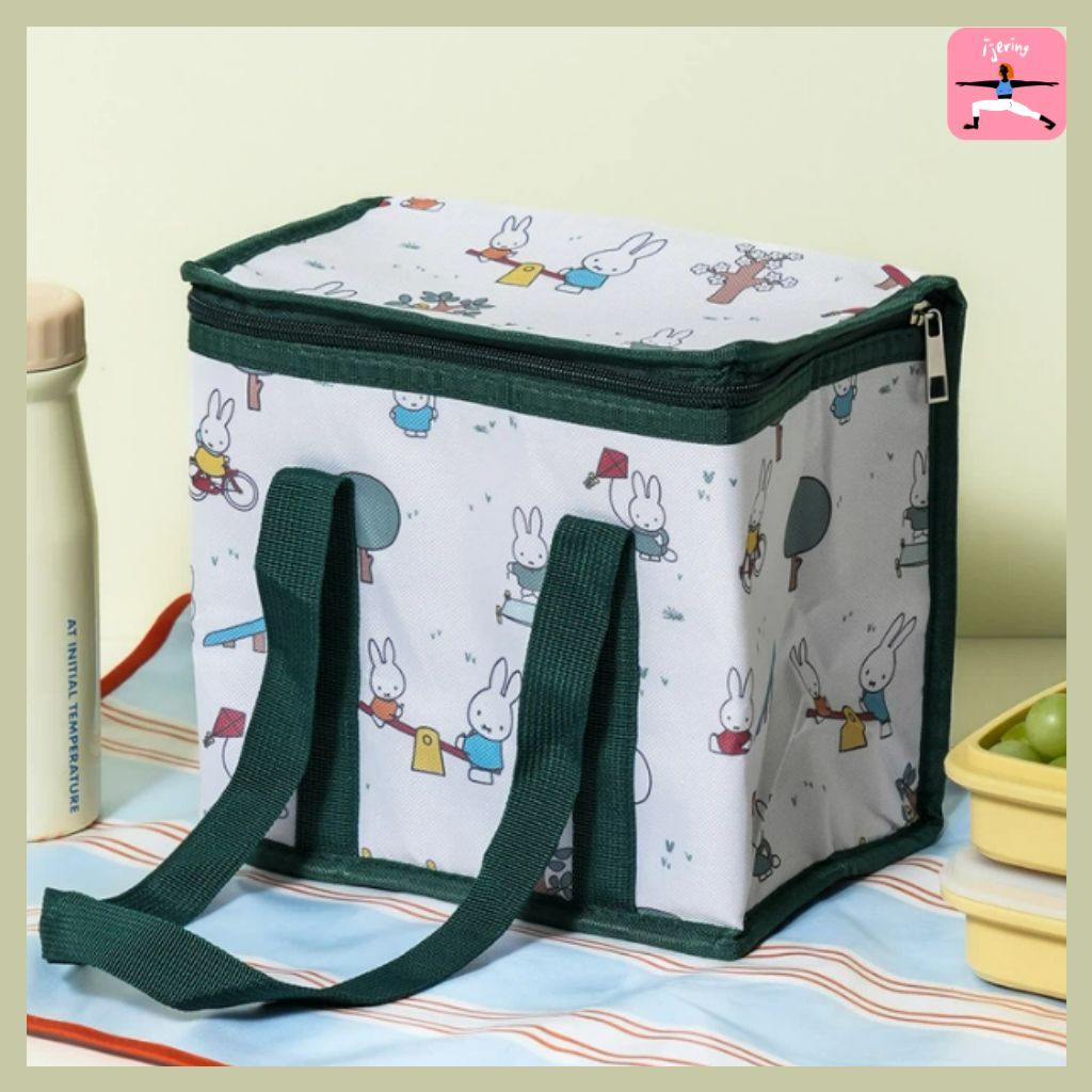 [Miffy] Bolsa Térmica Portátil Diária , Lancheira , 2 Tipos , Padrão Quadrado