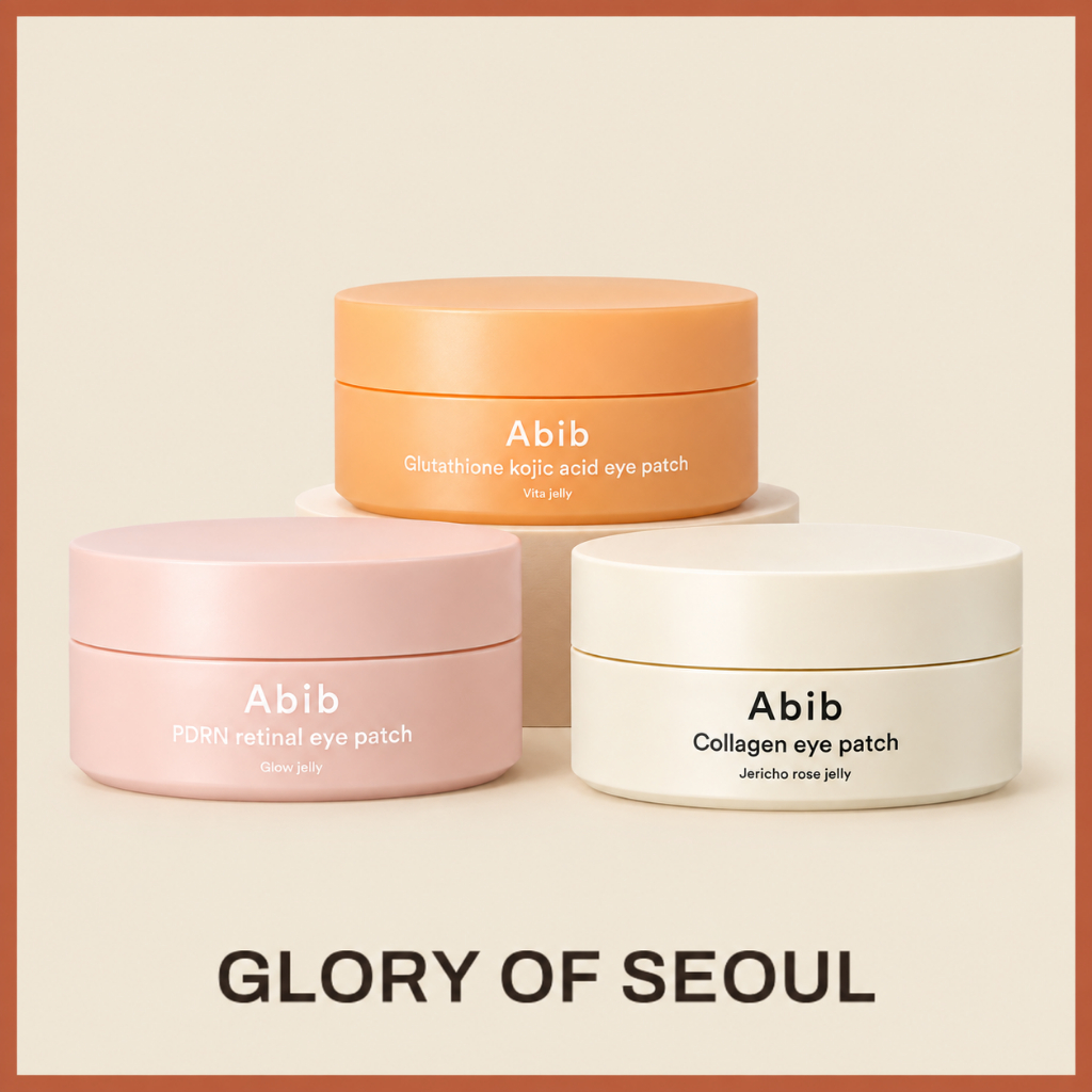 [Novo] Tapa-Olho ABIB , 60 Folhas (3 Tipos) Colágeno Jericho Rose Jelly/PDRN Retinal Glow/Glutatione Ácido Kójico vita