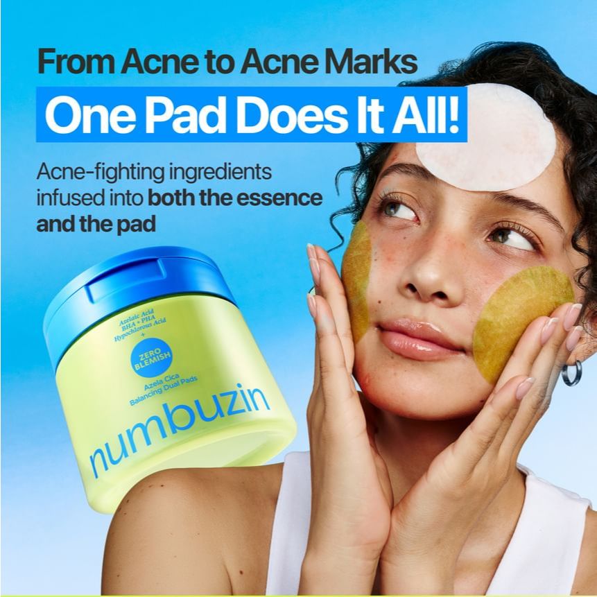 [NEW] numbuzin Zero Blemish Azela Cica Balancing Dual Pads(60pads) · foto 2