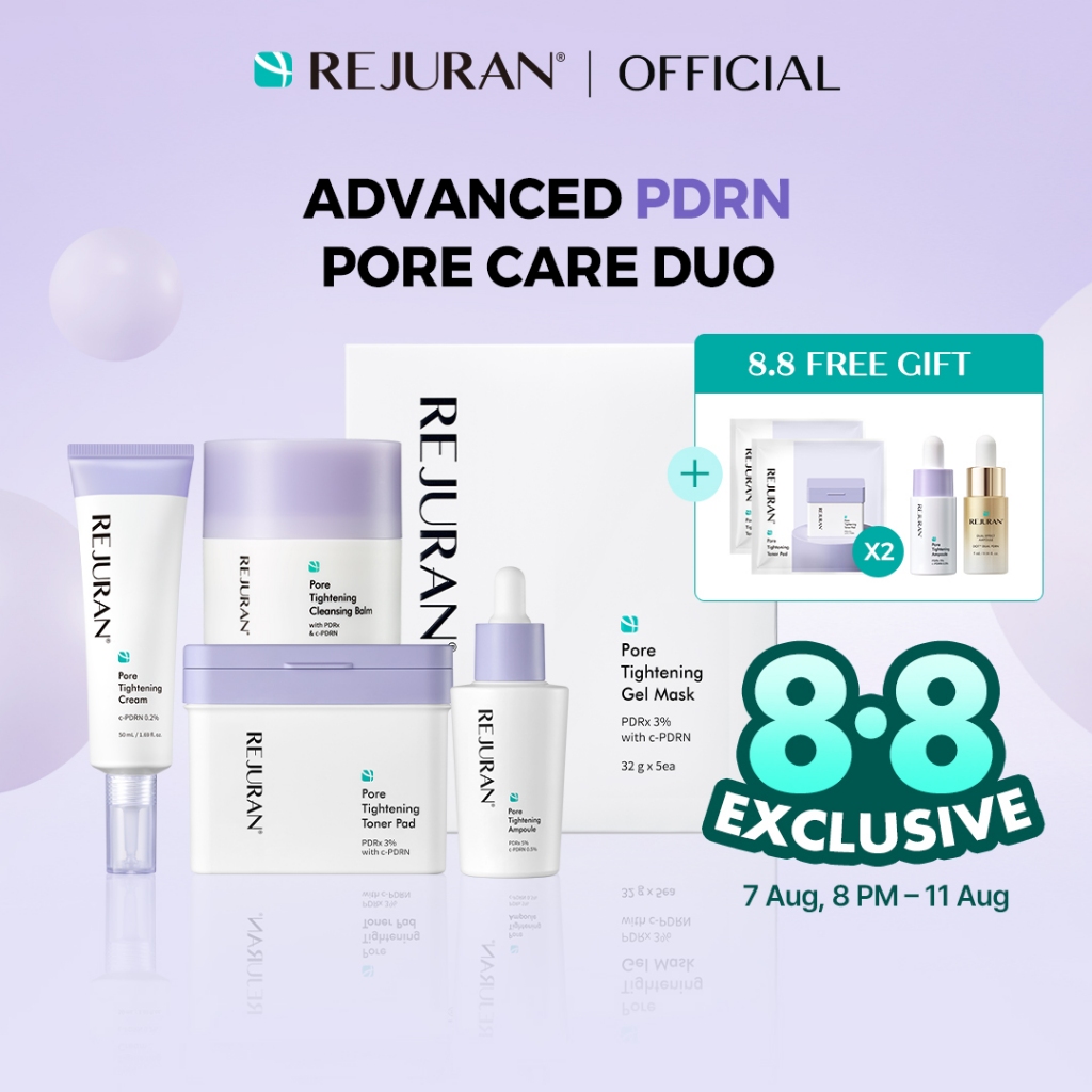 [REJURAN] Conjunto Avançado De Cuidados Com Os Poros PDRN (Bálsamo De Limpeza + Almofada De Toner + Ampola + Creme + Más