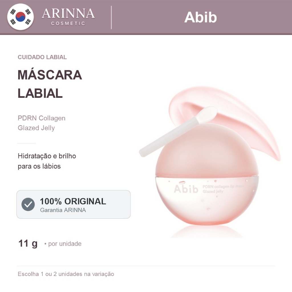 Abib PDRN Collagen Lip Mask Glazed Jelly 11 g | Máscara Labial Hidratante