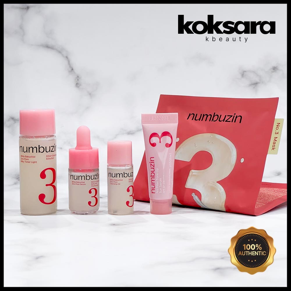 Numbuzin No.3 Mini Trial Kit – 5-Piece Pore & Skin Texture Care Set