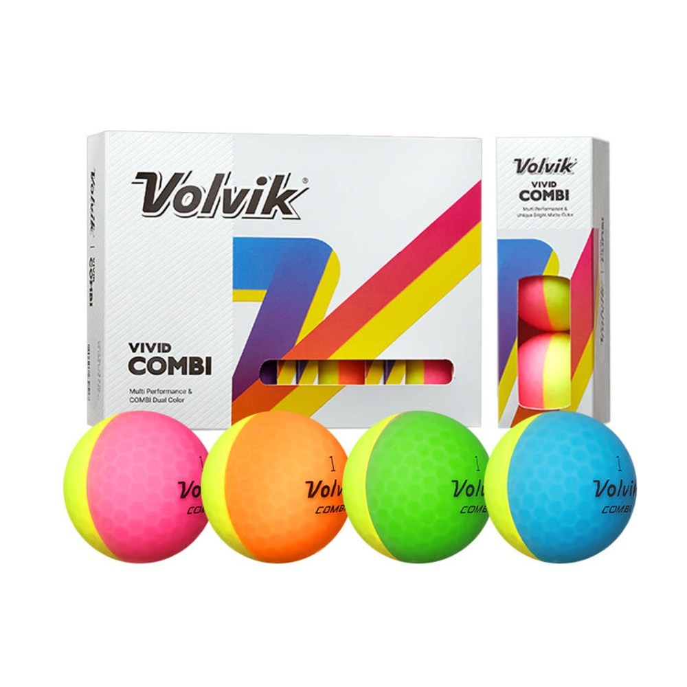 [Volvik] VIVID COMBI Bolas De Golfe De Duas Cores 12ea Distância De Alta Visibilidade [Direto Da Coreia]