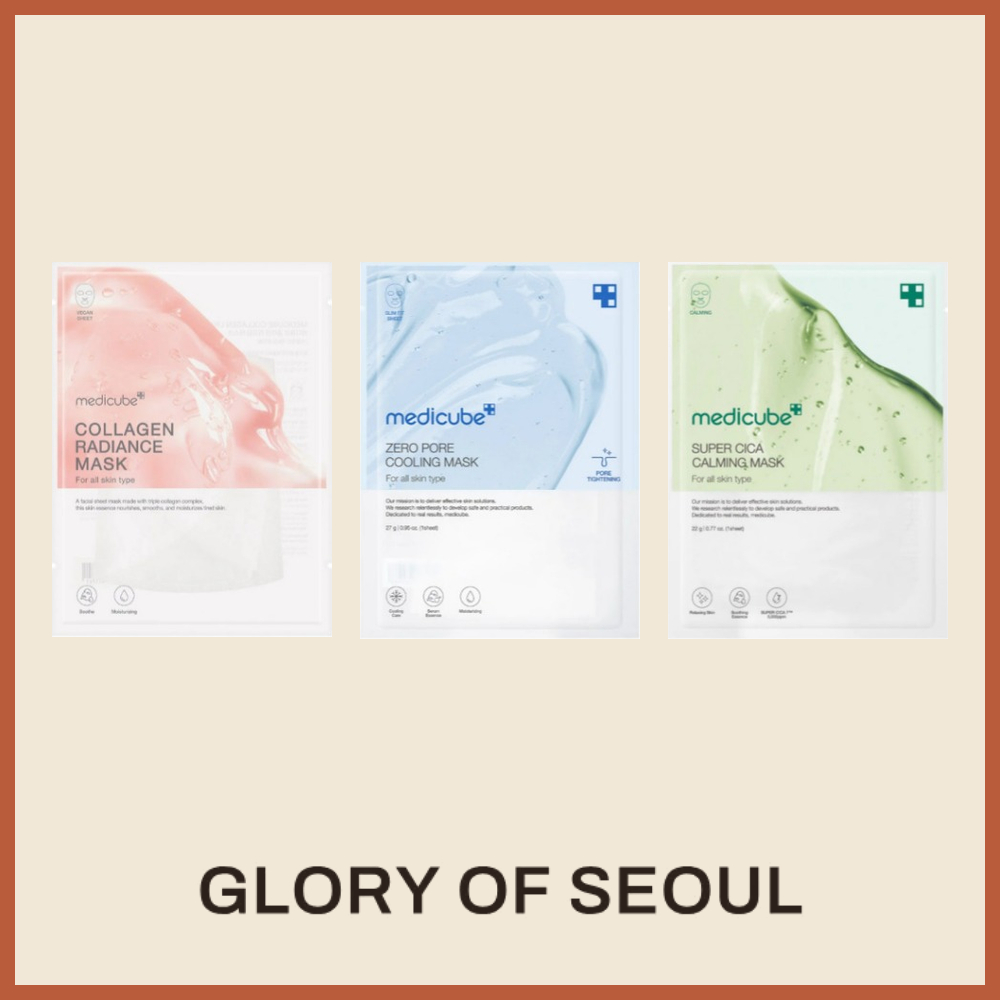 MEDICUBE Collagen Lifting / Zero Pore Cooling / Super Cica Calming Mask pack 1sheet