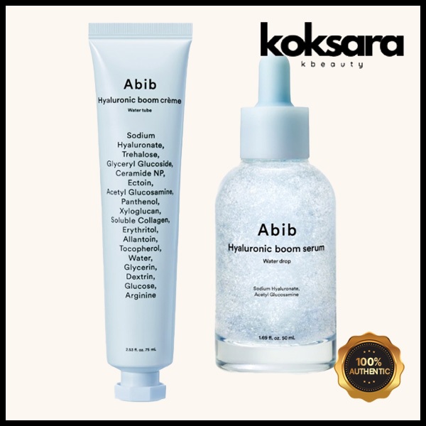 Abib Hyaluronic Boom Cream 75ml Water Tube, Serum 50ml Water Drop