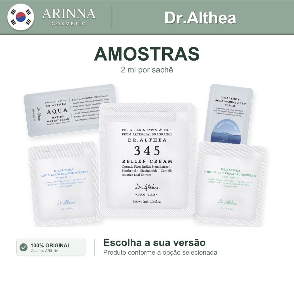 Dr.Althea 345 Relief Cream 50ml ou Amostras 2ml | Creme, Sérum e Protetor Solar