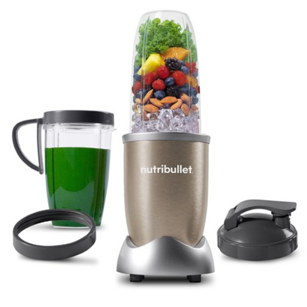 Conjunto Extrator De Suco Liquidificador Pessoal Nutribullet Pro 900W NB908CP (Ouro Champanhe)/Eletrodomésticos Coreanos