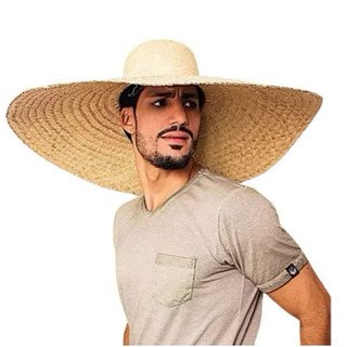 Chapéu De Palha Sombreiro Gigantinho Aba Grande | Mexicano, Festa Fantasia, Tequileira, Carnaval, Halloween, Praia, Sol