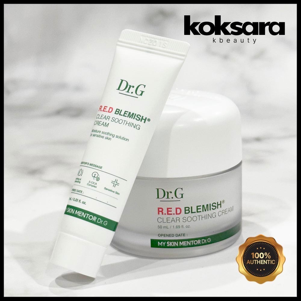 dr.g blemish red clear soothing cream 10ml, 50ml