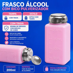 Frasco Álcool com Bico Pulverizador 200ml