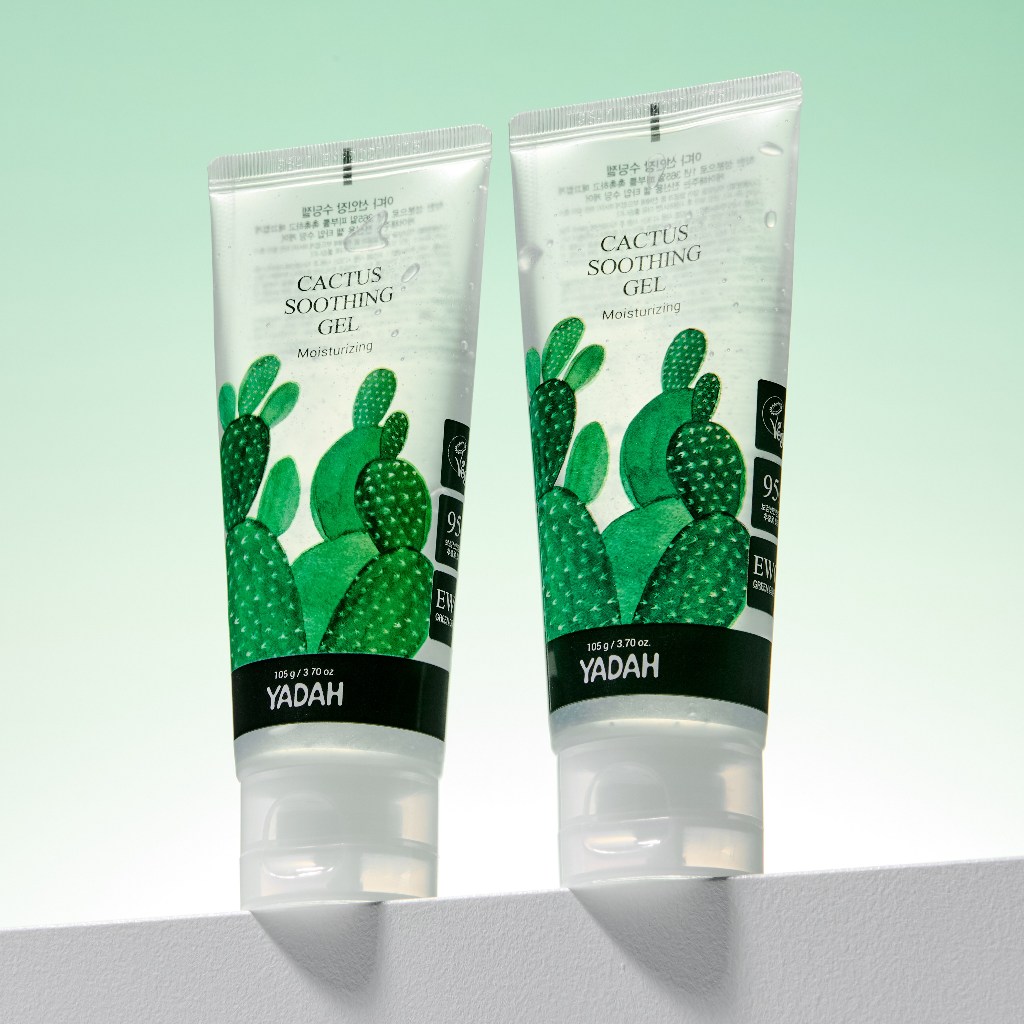 [YADAH] Gel Calmante De Cacto Vegano 105ml (1 Unidade) EWG Verde 95 % Pear Espinhosa Hidratante Corporal Refrescante Par