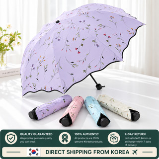 Guarda-Chuva Dobrável Floral UV UPF50+ Sol e Chuva 8 Varetas