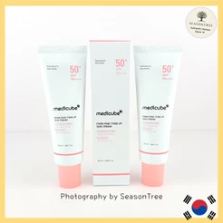 [Medicube] Protetor Solar Tonificante Rosa PDRN 50ml/50ml + 50ml – Cuidado Facial