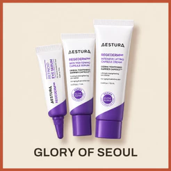 [MINI] AESTURA Regederm Creme Roxo10ml/Soro 7ml , 15ml Para Olhos 3ml