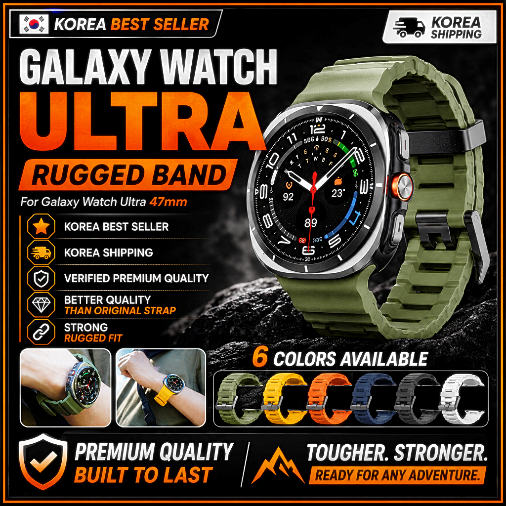 [Builtin] Marca Coreana Galaxy Watch Ultra Ruged Band 47mm Premium Pulseira Espo