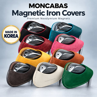 Capa de Cabeça para Taco de Golfe Magnética de Couro Premium Moncaba | Capa para Ferro | Item Único | Acessório Durável e Estiloso