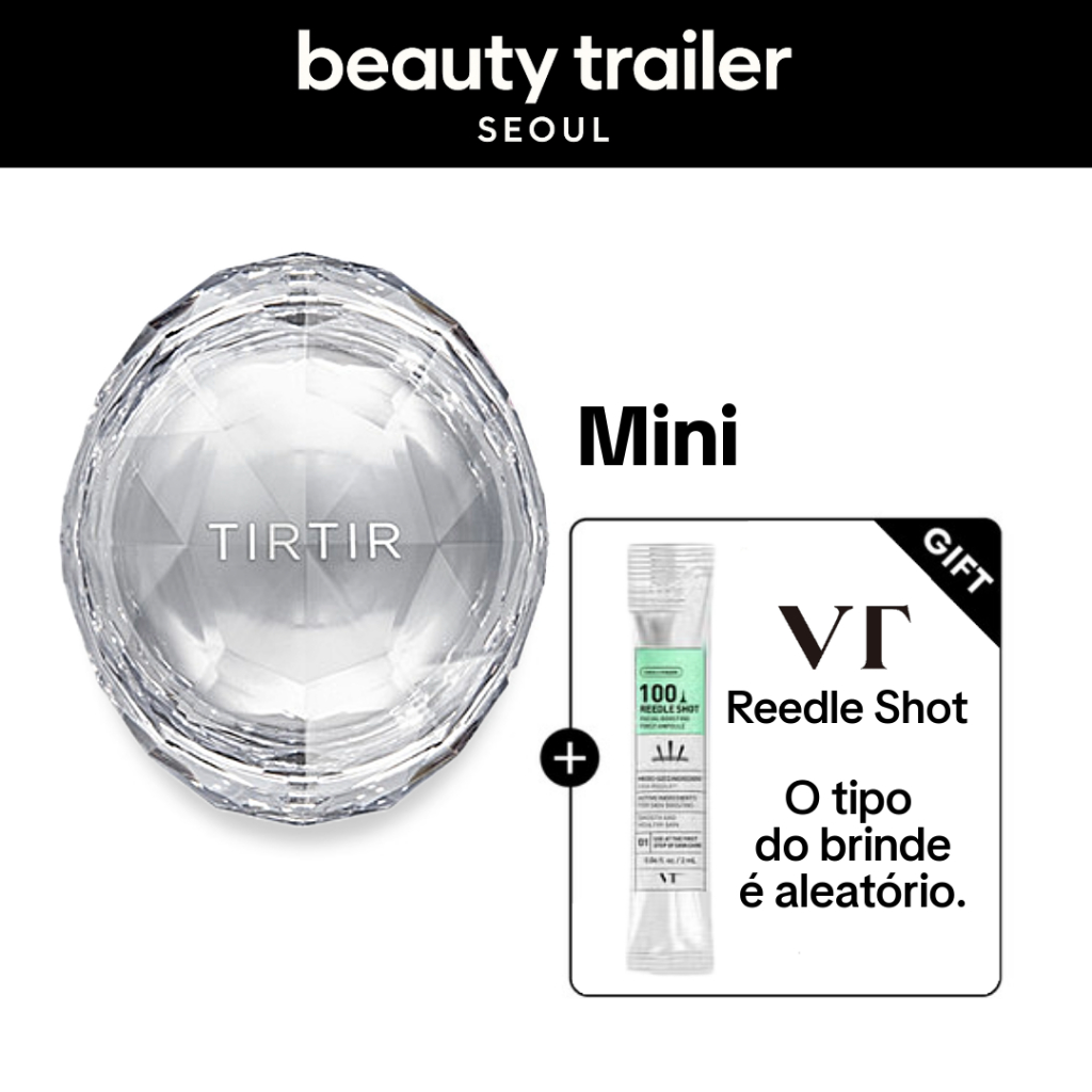 [TIRTIR] Mini Mask Fit Crystal Mesh Cushion Foundation, TIRTIR Mini Cushion Foundation, 5g em Oferta na Shopee