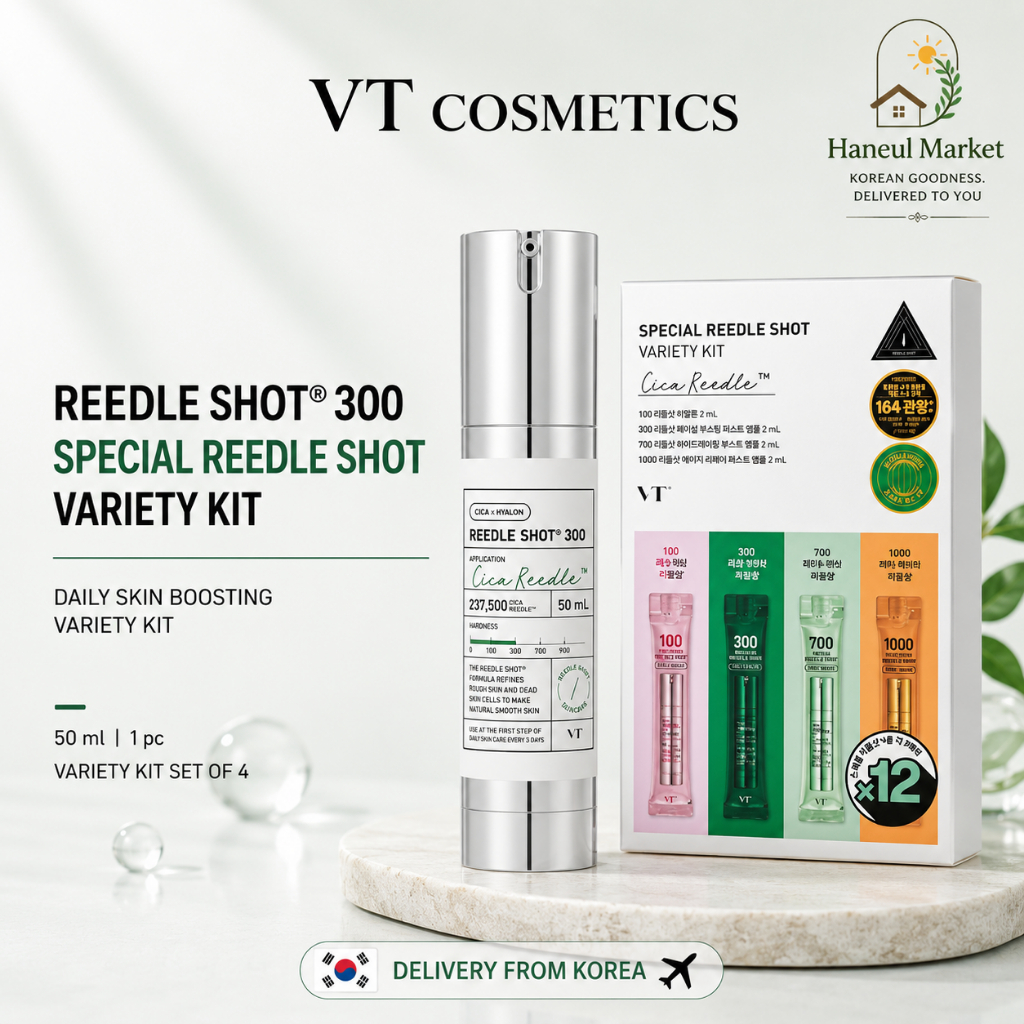 VT Cosmetics Reedle Shot 300 Kit De Variedade Especial Conjunto De 4 50ml De Hidratação Profunda | Coreano De Cuidados C