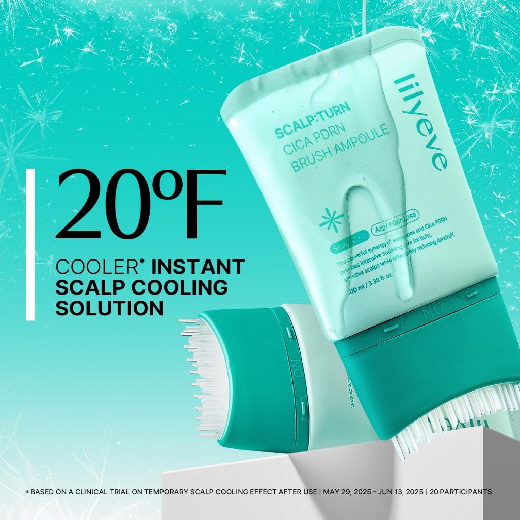 Lilyeve Scalpton Cica PDRN Brush Hair Loss Cooling Ampoule 100ml, 30ml · foto 2