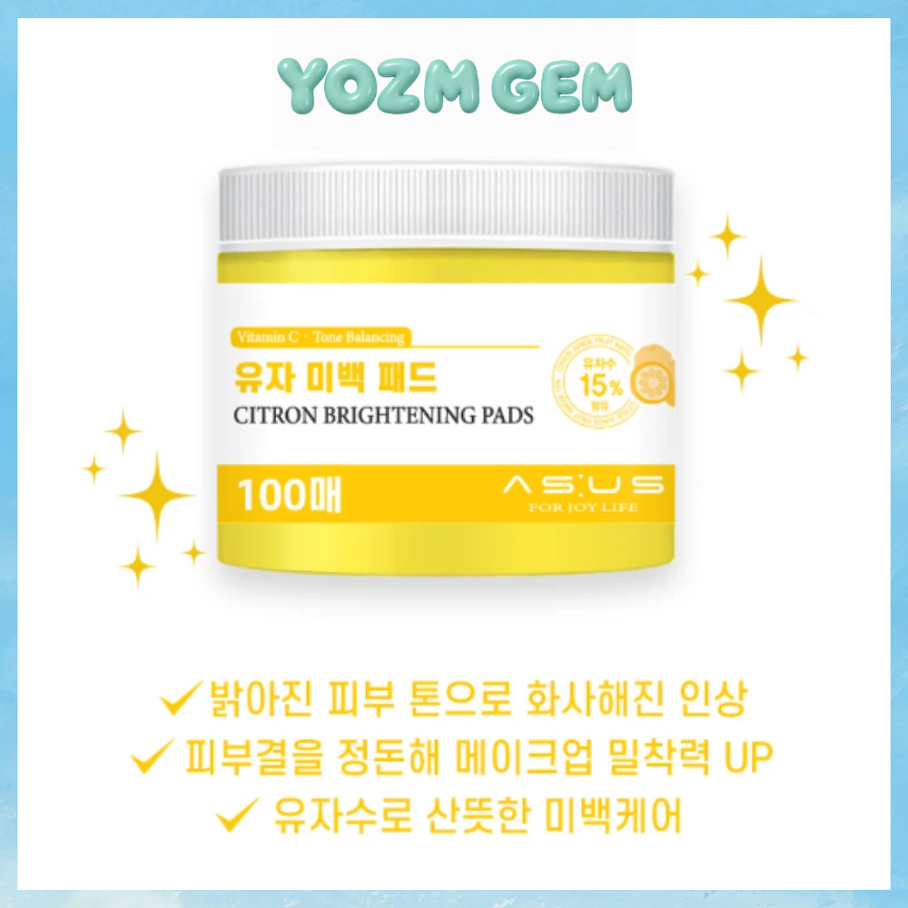 Asus Yuja Tone Care Toner Pad 100 Almofadas 1 Peça Almofada De Facial Coreana Com Água Niacinamida Cuidados Diários A Pe