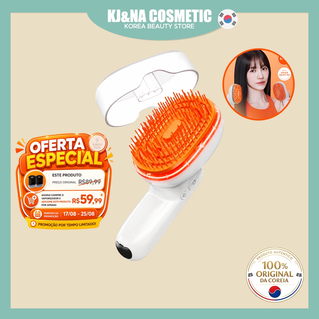 Lilyeve Grow Turn Brush Steam Booster Coreano LED Escova