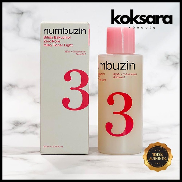 numbuzin No.3 Bifida Bakuchiol Zero Pore Milky Toner Light 200ml