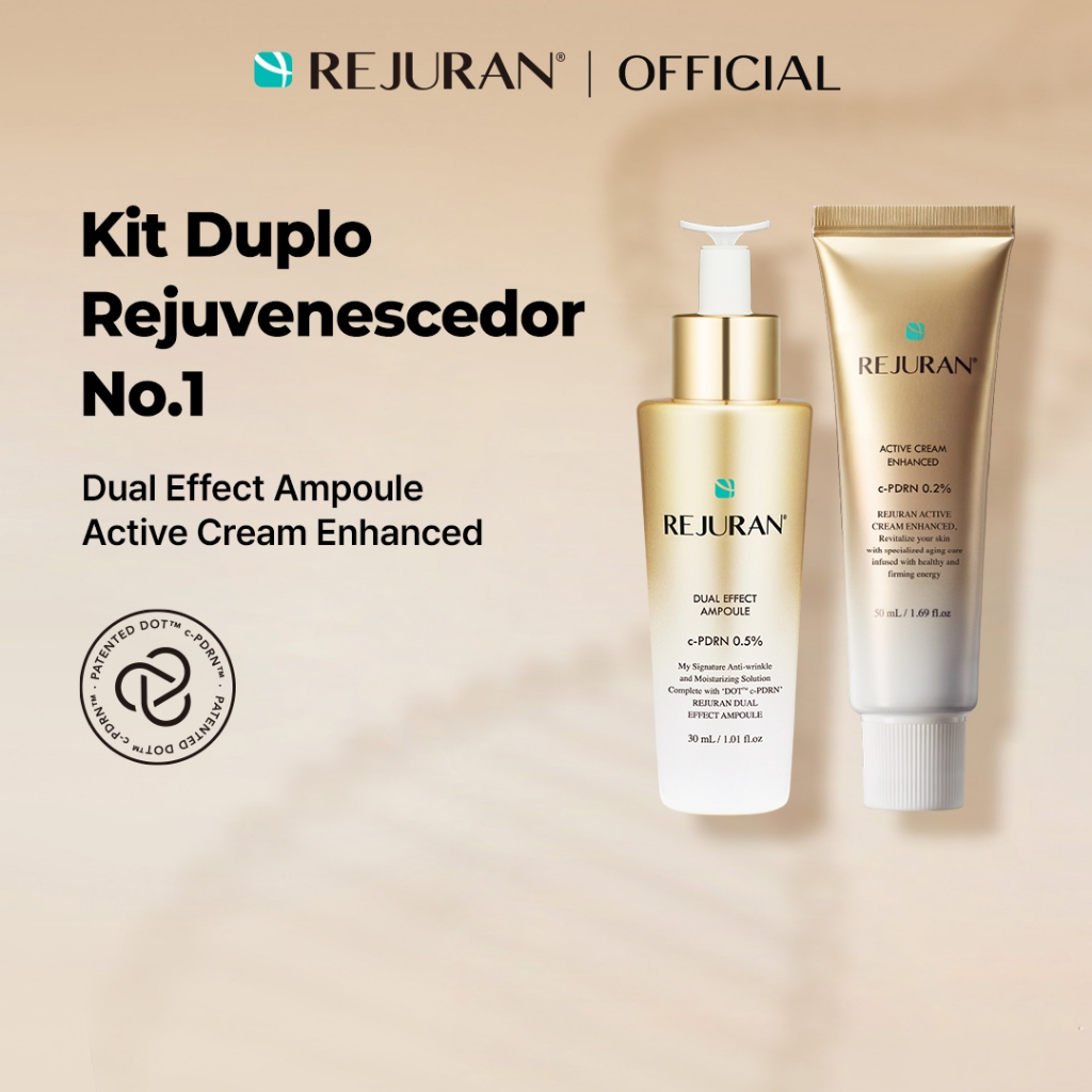 [REJURAN] Kit Rejuvenescimento Duplo (Sérum Dual Effect 30mL + Active Cream Enha