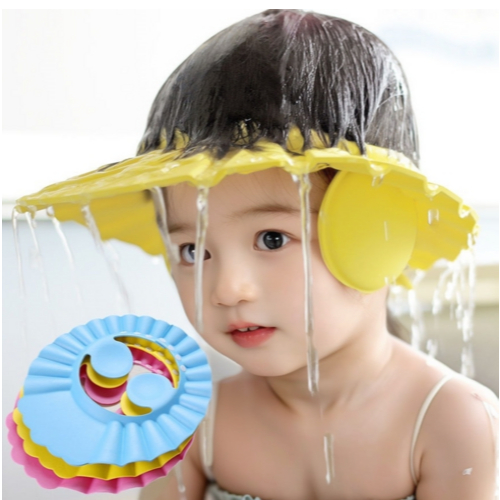 Touca De Banho Coreana Para Bebê , Shampoo , Pacote Com 2