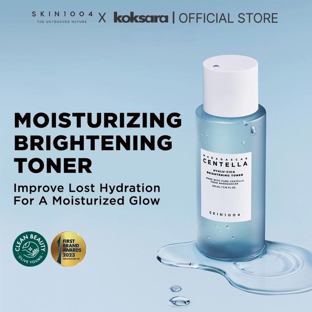 skin1004 madagascar cica hyalu cica brightening toner 30ml, 210ml