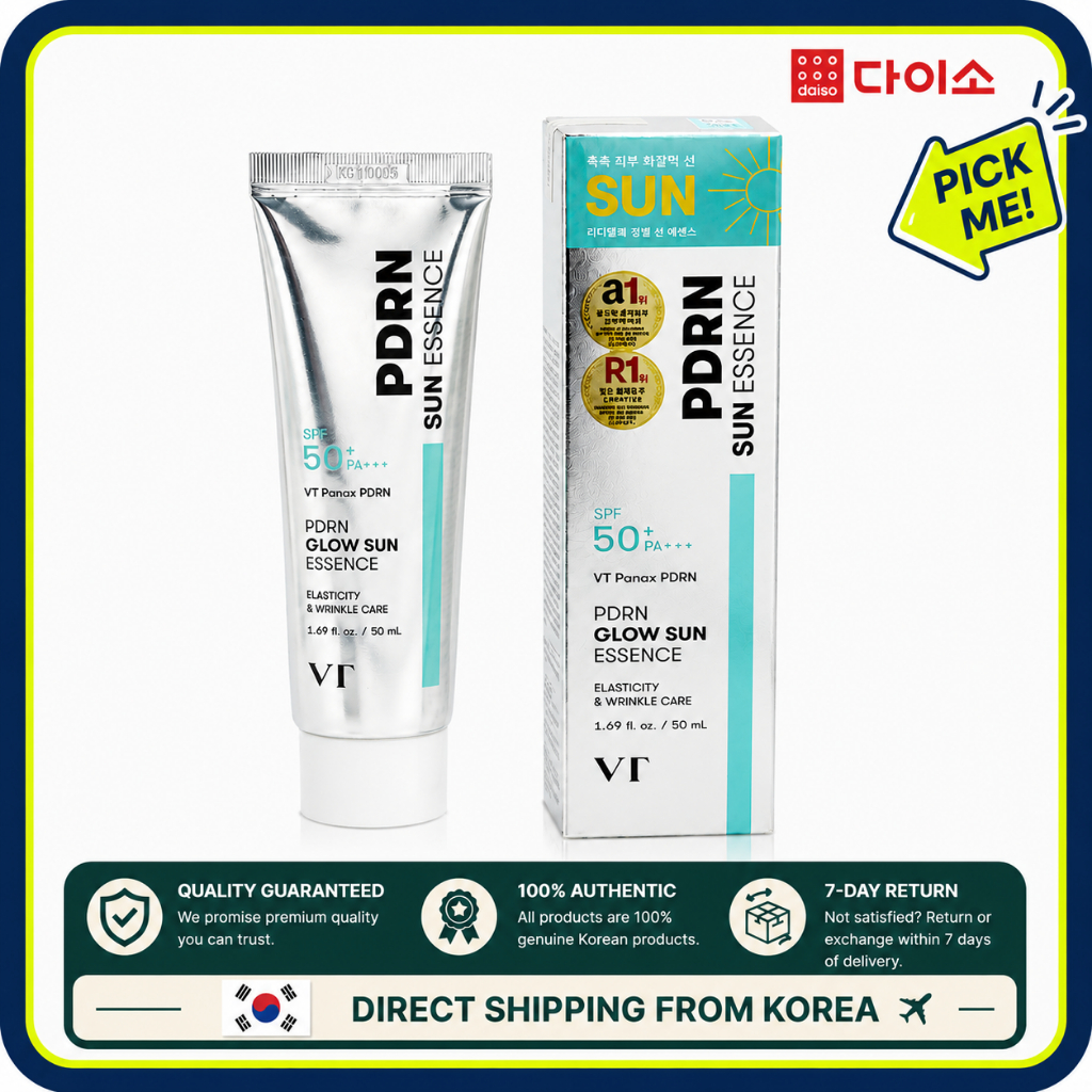 VT PDRN Glow Sun Essence Protetor Solar Facial FPS50+ PA++++ 50ml