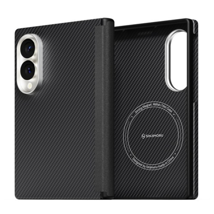 Sinjimoru-1.1mm ultra Slim 600D Aramida Carbono Dobradiça Capa Magnética Para ga