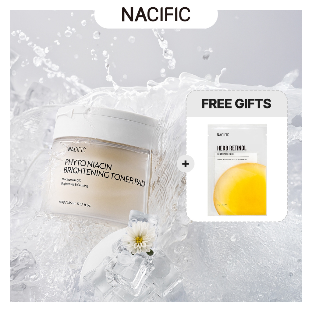 NACIFIC Phyto Niacin Brightening Toner Pad 160ml 80ea Aminoácido , Pele Opaca , Não Irritante