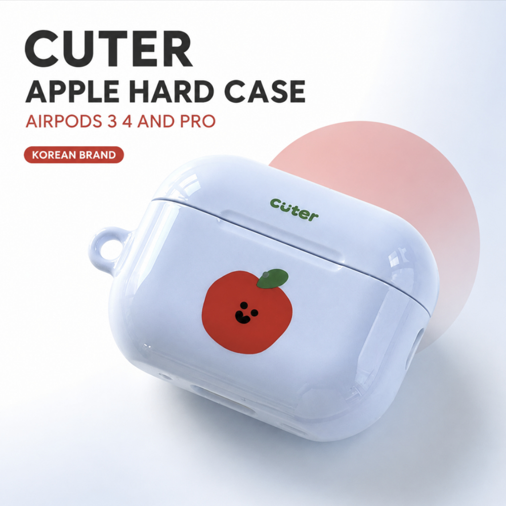 Capa Rígida Brilhante Para AirPods Com Personagem Da Apple CUTER 3 4 Pro 2 3 Des