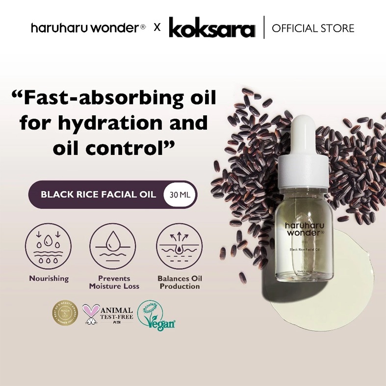 Haruharu Wonder Black Rice Facial Oil 10ml, 30ml