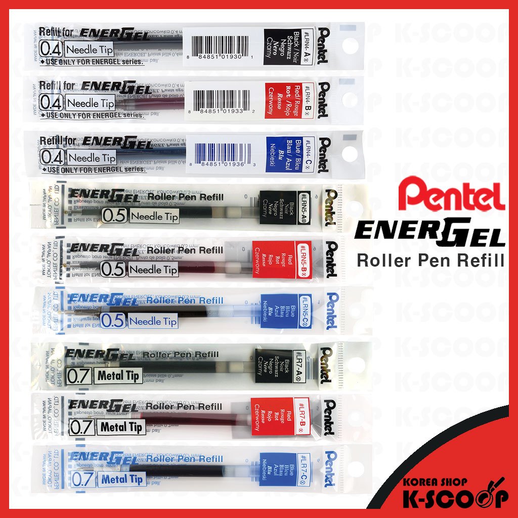 Recarga Pentel EnerGel 0.4 Mm (LRN4)/0.5 LRN5 0.7 LR7)