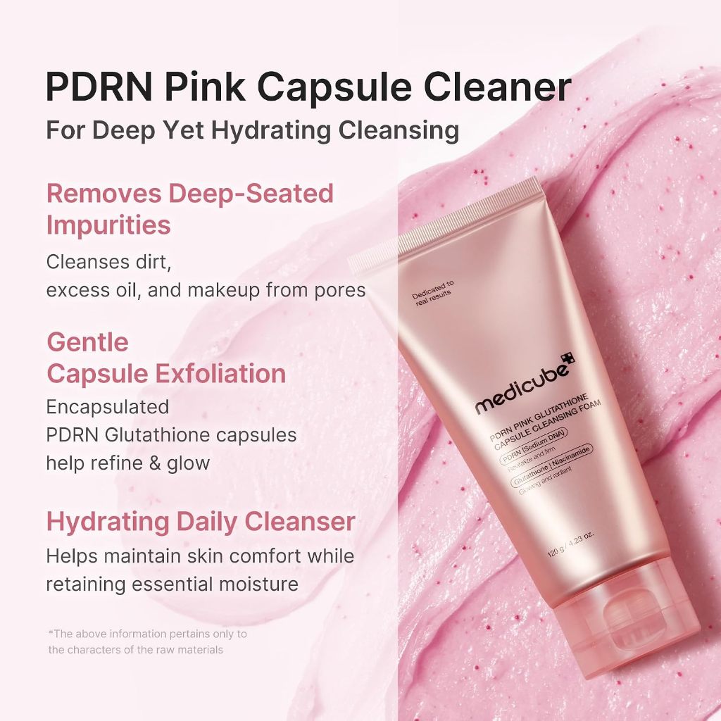 MEDICUBE PDRN Pink Glutathione Capsule Cleansing Foam, 120g · foto 2