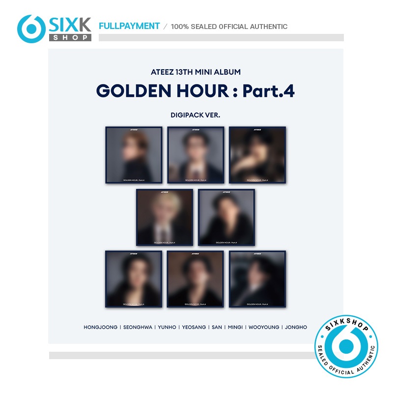 ( DIGIPACK Ver ) ATEEZ 13th Mini Album GOLDEN HOUR : Part.4 em Oferta na Shopee