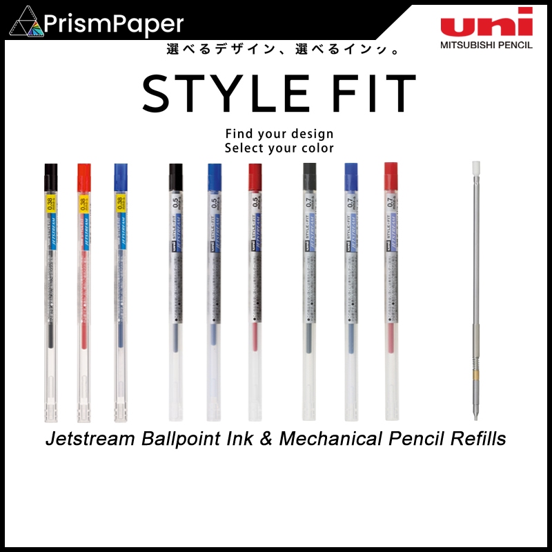 Tinta Esferográfica Uni Style Fit Multi Pen Jetstream (0.38/0.5/0.7 Mm) E Lápis Mecânico (0.5 Recargas SXR-89 , M5R-189