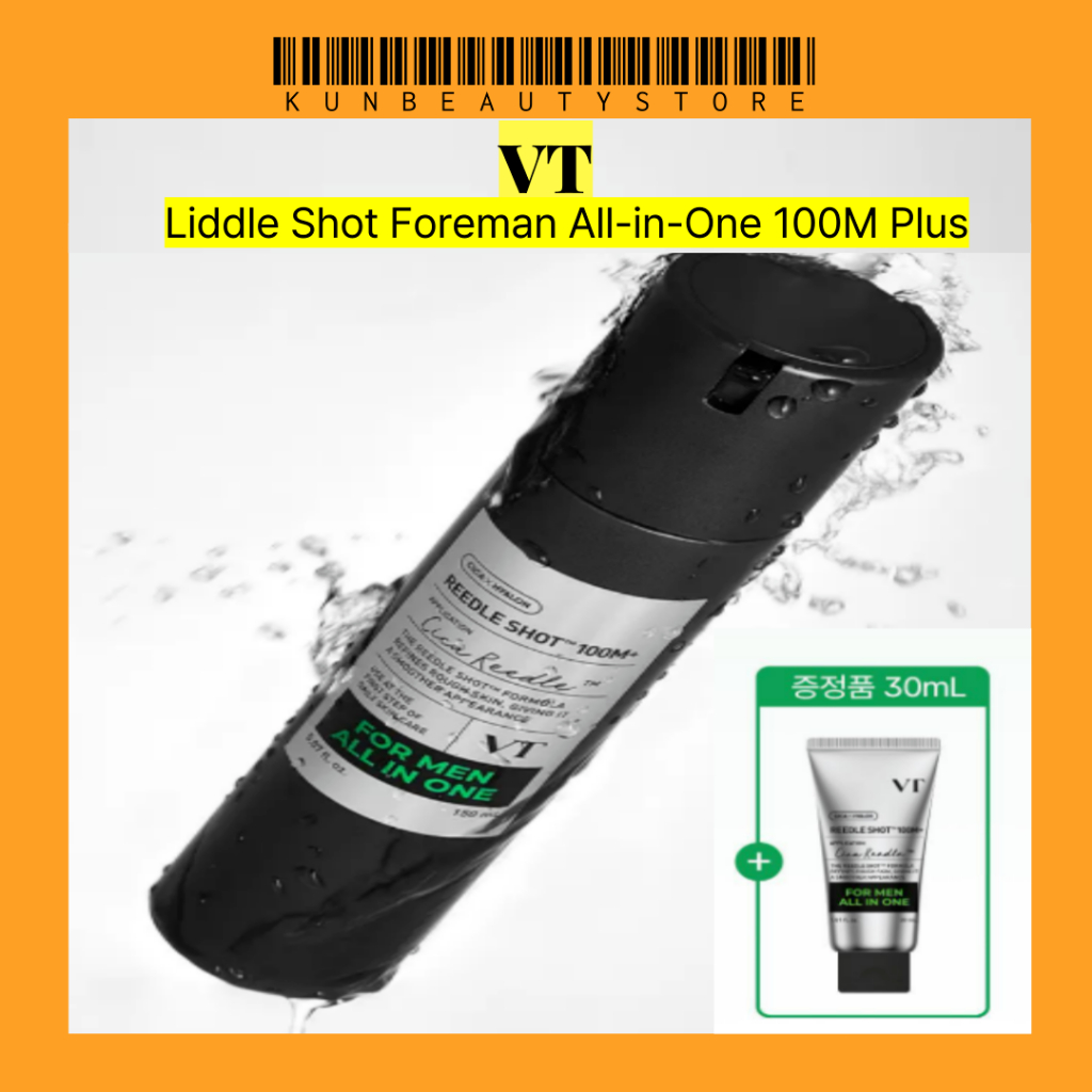 [VT] Riddle Shot Foreman All in One 100 M Plus 150 ml Homens Cuidados Com A Pele Tudo Em Um Ampola Minimizador De Poros