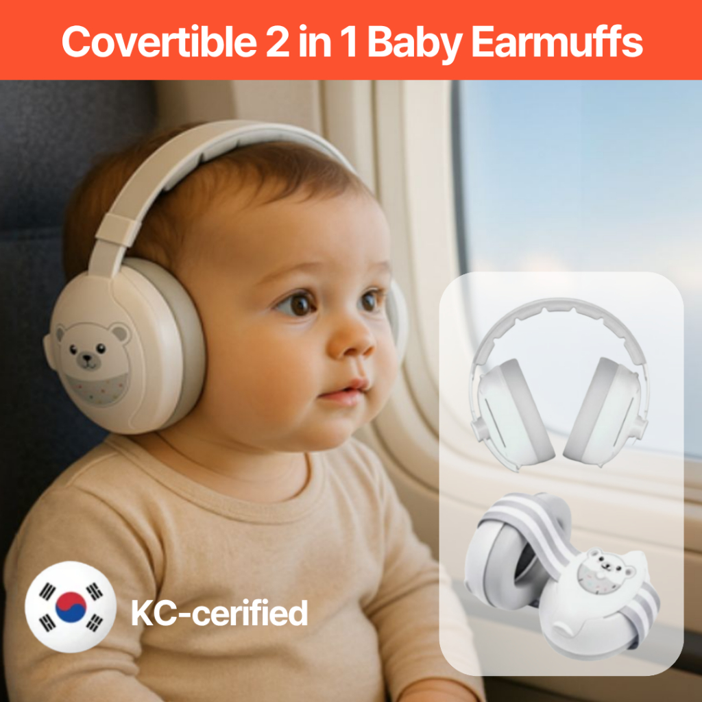 (Certificado KC) Protetores Auriculares Para Bebês Com Cancelamento De Ruído E Proteção Auditiva Conversível