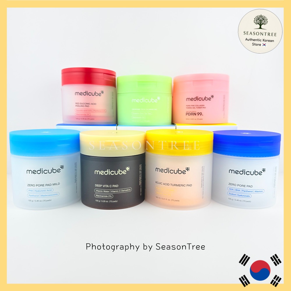 [Medicube] Almofada De Toner 7 Tipos Zero Pore 2.0 PDRN Vita C Cica Kojic Peeling Exosome