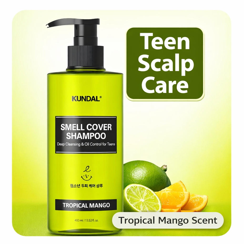 KUNDAL All Day Smell Cover Shampoo Para Adolescentes Manga Tropical 400ml Cuidados Com O Couro Cabeludo Juvenil