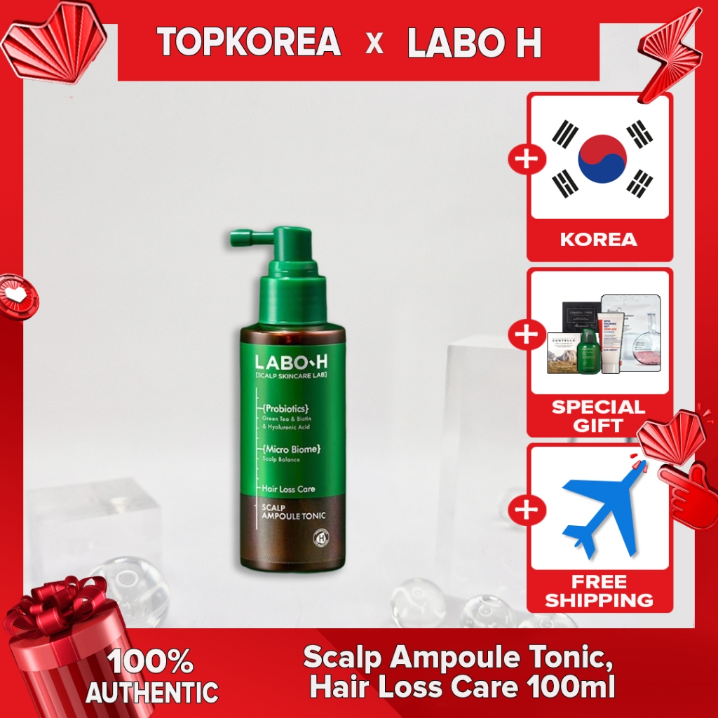 Tônico De Ampola Para Couro Cabeludo LABO-H , Cuidado Queda De Cabelo 100ml TOPKOREA Envio Da Coreia