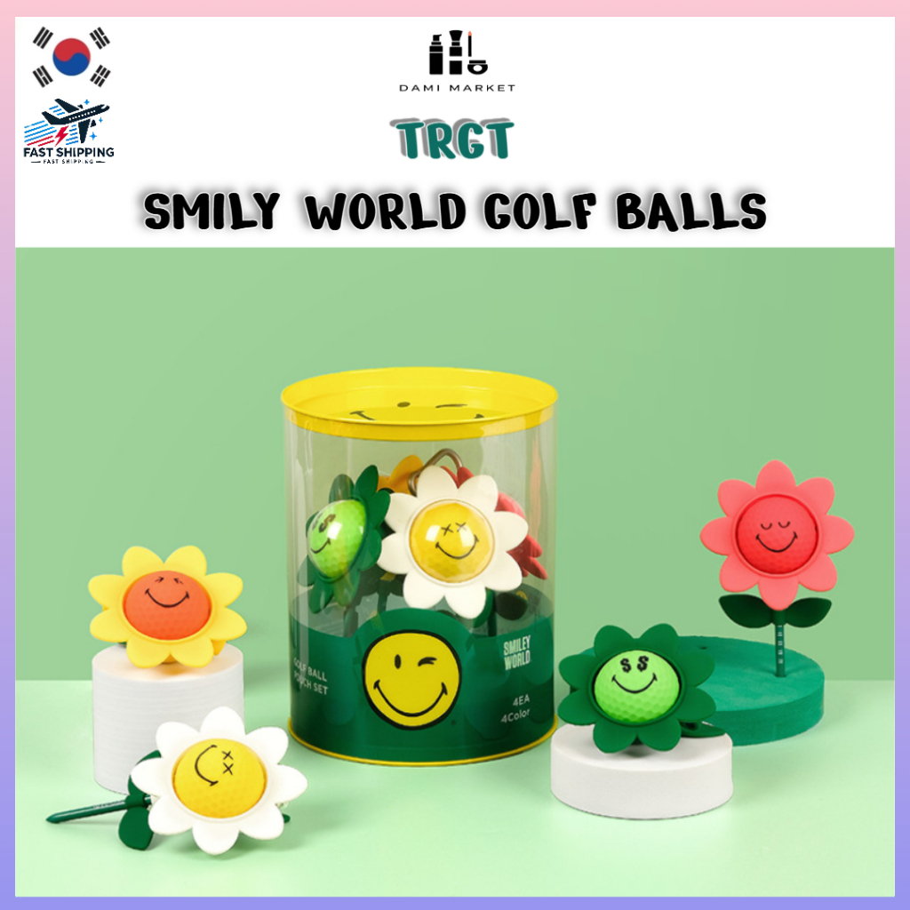 Conjunto De Presente De Bola De Golfe TRGT Smiley World-Bolas Coloridas De Alta Resiliência