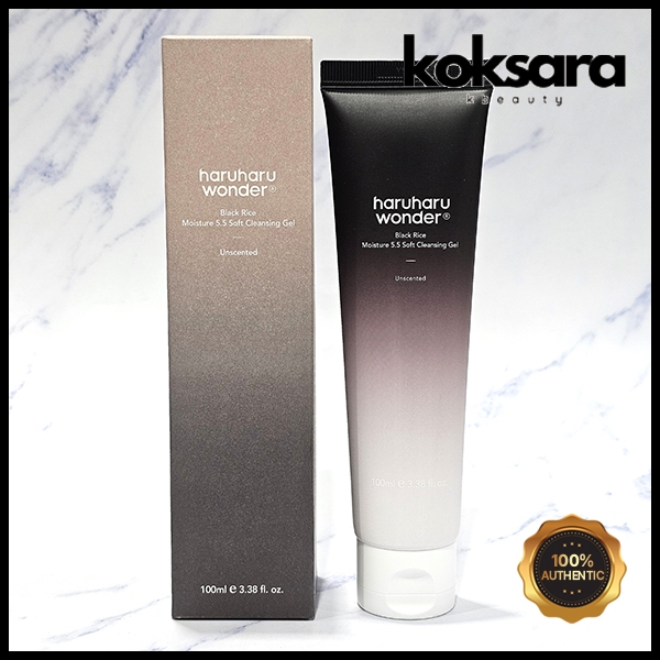 haruharu wonder black rice moisture 5.5 soft cleansing gel 100ml em Oferta na Shopee