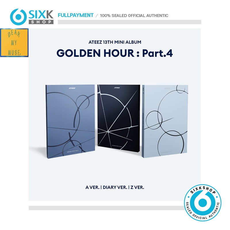 ( DEAR MY MUSE _ SELECT ) ATEEZ 13th Mini Album GOLDEN HOUR : Part.4 em Oferta na Shopee