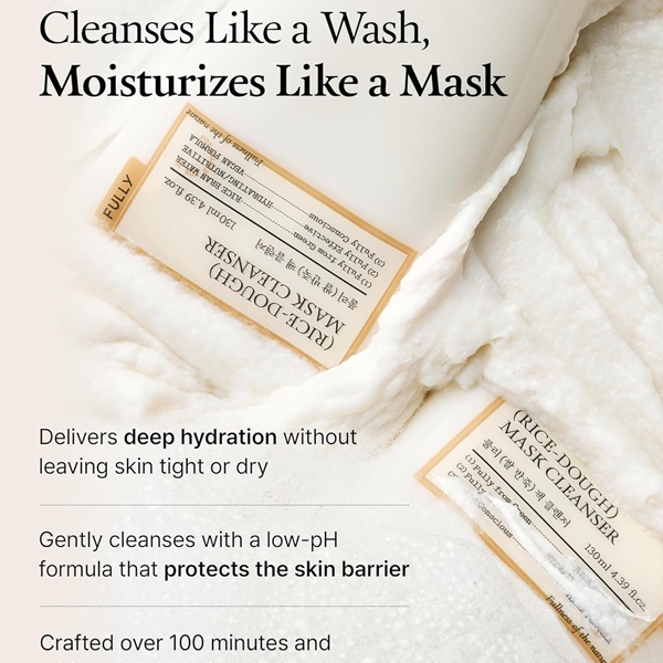 [OFFICIAL] FULLY Rice-Dough Mask Cleanser 130ml, 30ml · foto 2