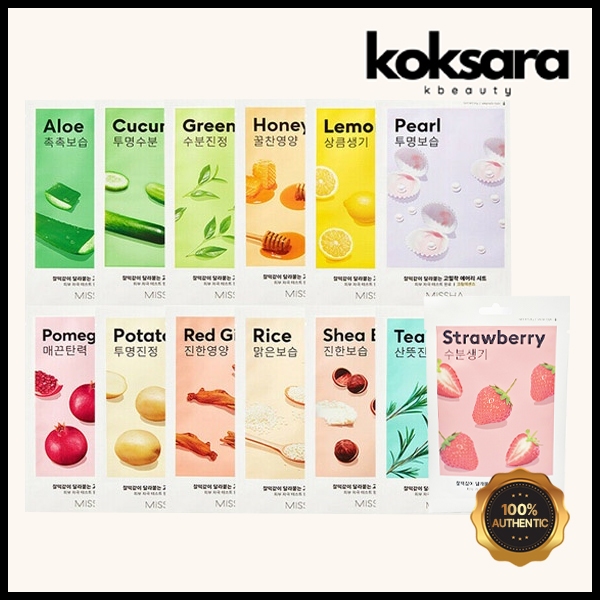 Máscara Em Folha missha Arejada 13 Tipos 1ea 19g em Oferta na Shopee